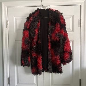 Fuzzy multicolor cardigan